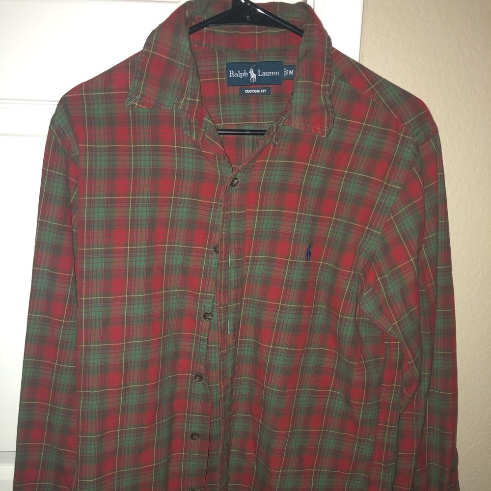 Vintage 90’s plaid Polo Button-up shirt sz medium